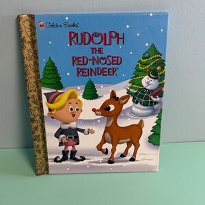 1998 Golden Books Rudolph The Red Nose Reindeer Book, Kids Book, Reading Age 2+